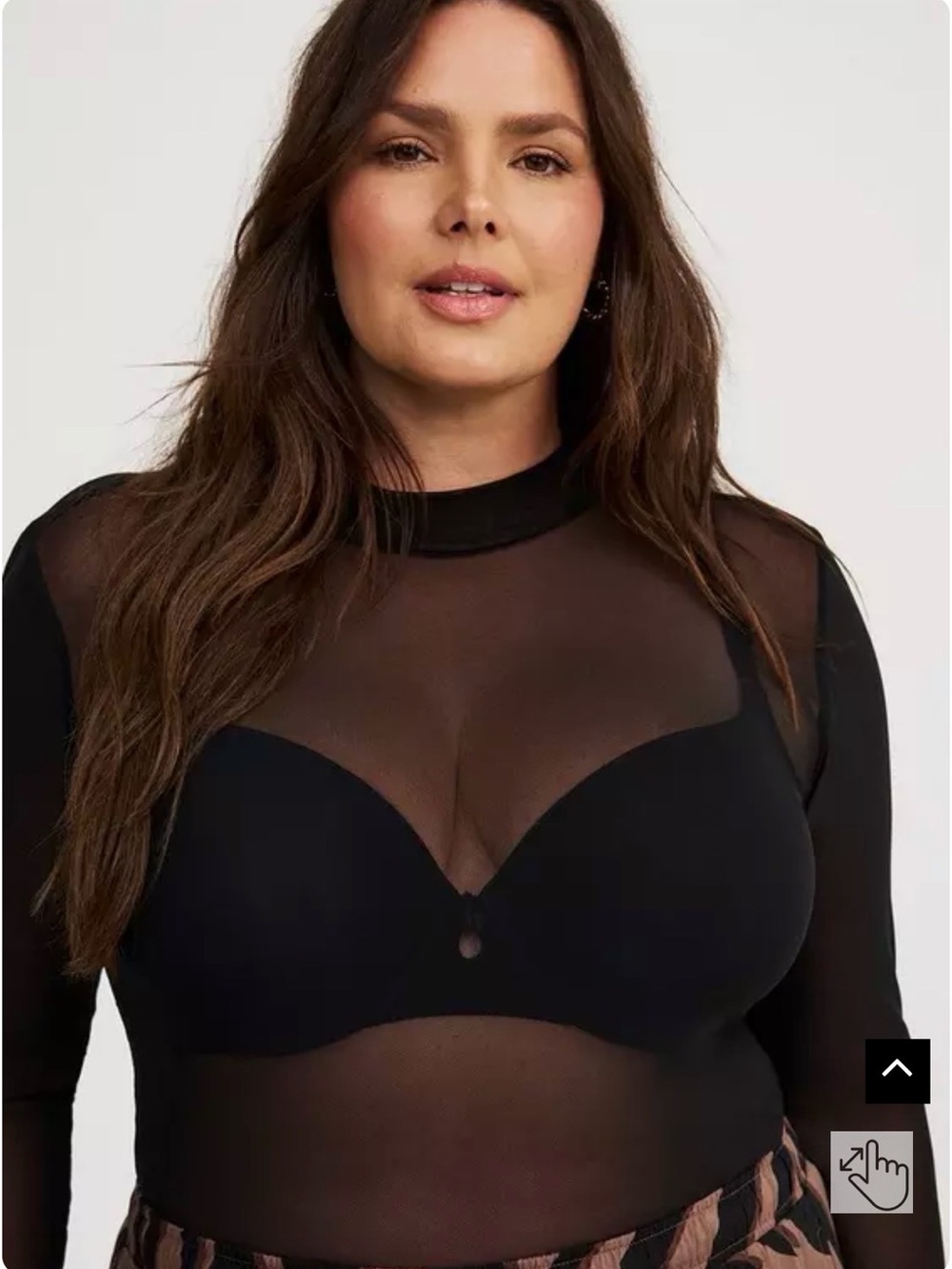 TORRID Mesh Mock Neck Long Sleeve Top - Size 1X